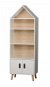 DOCHTMANN Detská knižnica domček, úložný regál pre deti vysoký, biela 50 × 30 × 147 cm - Polica