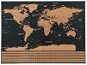 Malatec Velká stírací mapa světa s vlajkami deluxe 82 × 59 cm černá - Map
