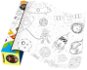 Omaľovánky Senzanakupy Vesmírné putování Kreativní látkové omalovánky v roli vč. 6 pastelek 100 × 20 cm - Omalovánky