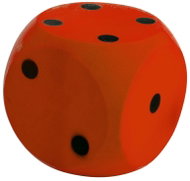 Androni Soft cube 10 cm, red - Children's Ball