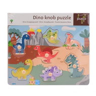 Jouéco Wooden puzzle with handles Dino 18 m+ - Wooden Puzzle