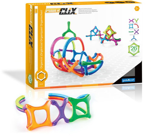 GuideCraft Magnetic kit PowerClix Organics set 26 pcs - Building Set - Main image