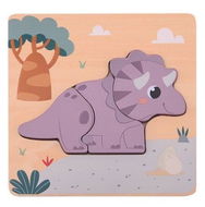 Jouéco Dřevěné mini puzzle Dino 12m+ - Dřevěné puzzle