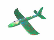 Verk 18218 Pěnové házecí letadlo LED 47 × 49 cm zelené - Children's Airplane