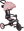Folding tricycle 4in1 deep pastel pink