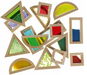 Dřevěné kostky TickiT Sensory Blocks - Dřevěné kostky