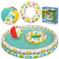 Iso Trade Inflatable pool for children with accessories 3in1 multicoloured - Children's Pool