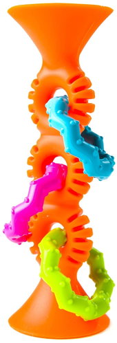 Fat Brain rattle pipSquiz Loops orange 15 cm - Baby Rattle - Main image