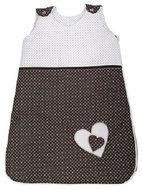 You and My Luxury sleeping bag Hearts collection 74-80 cm, brown - Children's Sleeping Bag