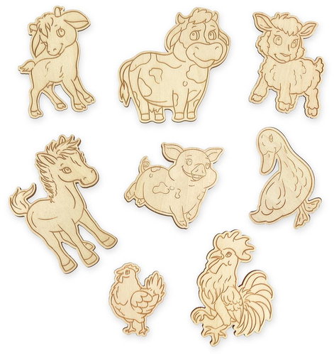 Vemkel Magnetic colouring pages 8 pcs - Animals - Figure - Main image
