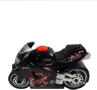 Mikrotrading Motorbike 9 cm metal reverse - black - Metal Model