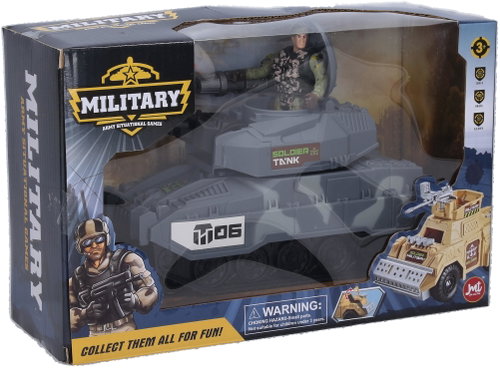 Wiky Shooting tank with figure 25 cm - Plastic Model - Main image