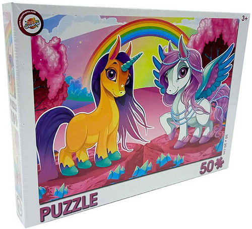 Unicorn Girls Puzzle 50 pieces - Unicorns - Jigsaw Puzzle - Main image