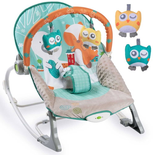 Ricokids Rocking chair with vibration - white and blue - Baby Rocker - Main image