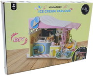 Excellent Miniature DIY house with LED lighting - Ice cream stand - Creative Kit