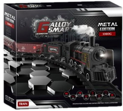 Mamido Train track with smoking locomotive light and music - Train Set - Main image