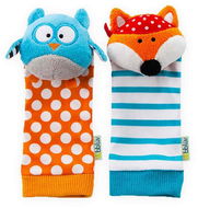 BBLÜV Chrastící ponožky Düo Owl / Fox - Chrastítko