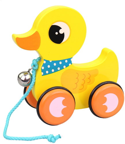 MaDe Wooden duck, 14,5 cm - Push and Pull Toy - Main image