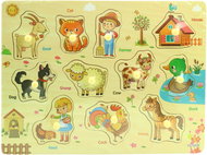 MaDe Wooden jigsaw puzzle - animals, 15 × 15 × 17 cm - Puzzle
