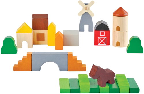 Plan Toys Building sets - In the countryside - Kids’ Building Blocks - Main image