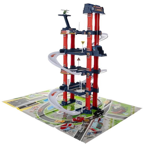 KRUZZEL 24646 Négyemeletes parkolóház felvonóval - Játék garázs - Fő fotó