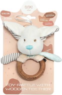 ELFIKI Eco Friendly Softies Rattle with wooden teether Elf Puffy - Baby Rattle