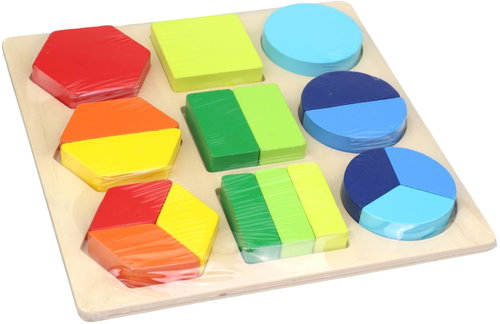 MaDe Wooden educational shapes, 22 × 22 cm - Wooden Blocks - Main image
