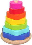 MaDe Wooden educational tower, 13,8 cm - Sort and Stack Tower
