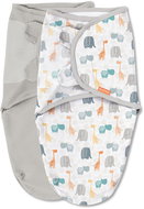 SwaddleMe Zavinovačka džungle, šedá a oranžová 2 ks - Zavinovačka