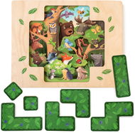 Vemkel Dřevěná hlavolamová hra Tetris „Kdo koho našel“ - Dřevěné puzzle