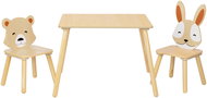 BusyKids Montessori set - 2 chairs with animal motif and compact table - Children's Furniture