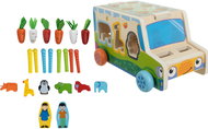 Kruzzel 26250 Dřevěné didaktické autíčko - Vkládačka