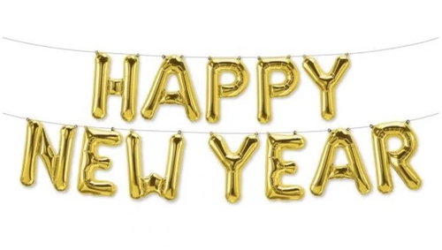 H&S Fóliové balónky 5 m - Happy New Year - Balonky - Hlavní obrázek