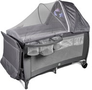 KIK KX2982 Travel cot with changing table, grey - Travel Bed