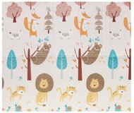 eliNeli Folding foam mat for children double-sided XXL 180 × 200 cm - Animals - Play Mat