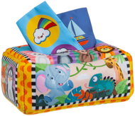Kruzzel 26289 Senzorický box s barevnými kapesníky a zvířátky - Montessori hračka