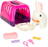 KIK KX3153 Interactive plush rabbit in a crate with accessories - Soft Toy