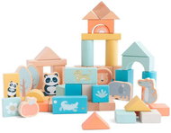 Saro Baby Wooden blocks in a bucket 60 pcs - Kids’ Building Blocks