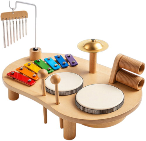 Kruzzel 26420 Wooden music education table - Game Set - Main image