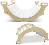 Montessori Rocking Chair Costway Montessori wooden swing with soft cushion - Natural - Montessori houpačka