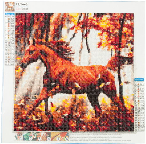 Martom 3D Diamond Painting 30 × 30 cm - horse - Diamond Painting - Main image