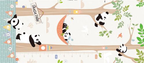 KIK KX4503 Educational foam double-sided mat PANDA PARK, 180 × 200 cm - Play Mat - Main image