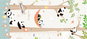 Play Mat KIK KX4503 Educational foam double-sided mat PANDA PARK, 180 × 200 cm - Hrací podložka