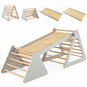 Children's Climbing Frame Costway Montessori playground 3in1, grey - Prolézačka pro děti