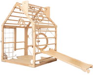 Piccolino Montessori Domeček Home natural se skluzavkou, rampou a doplňky - Prolézačka pro děti