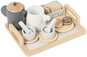 Toy Kitchen Utensils Kruzzel 26543 Wooden tea set, 16 pieces - Nádobí do dětské kuchyňky