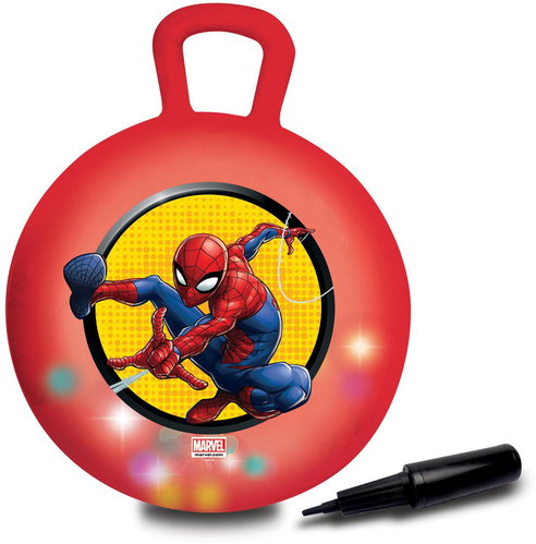 Lexibook Inflatable bouncy ball with light effects Spider-Man 45 cm, red - Hopper Ball - Main image