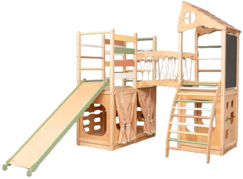 Piccolino Montessori playground Morning light with slide, ramp and mattress - Children's Playset - Main image