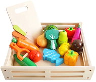 Kruzzel 21942 Wooden vegetables and fruits, 34 pieces - Toy Kitchen Food