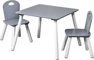 Kesper Table with two chairs, grey - Children's Furniture